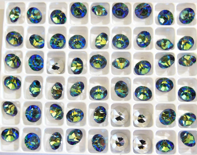 Bermuda Blue CAL (29ss, 39ss or 47ss) Preciosa 1028 Chaton Rhinestones ...