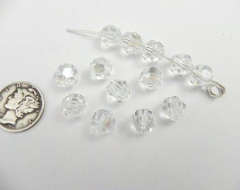 Moonlight 6mm or 8mm Swarovski 5000 Faceted Round Crystal Beads