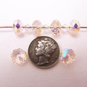Silk AB (8mm) Swarovski 5040 Briolette Crystal Rondelle Beads