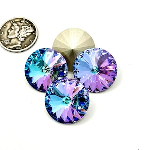 Vitrail-ljusstake F (39ss, 12 mm och 16 mm) Swarovski 1122 Rivoli-stenar