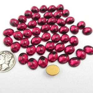 Siam GF (10x8mm) Vintage Swarovski 2190 RARE Flat Back Steine