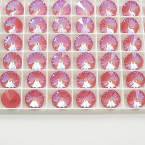 Lotus Pink DeLite UNF (12mm) Swarovski 1122 Rivoli Stones