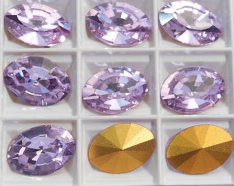 Alexandrite GF (8x6mm or 18x13mm) Rare Vintage Swarovski 4106 Oval Fancy Stones