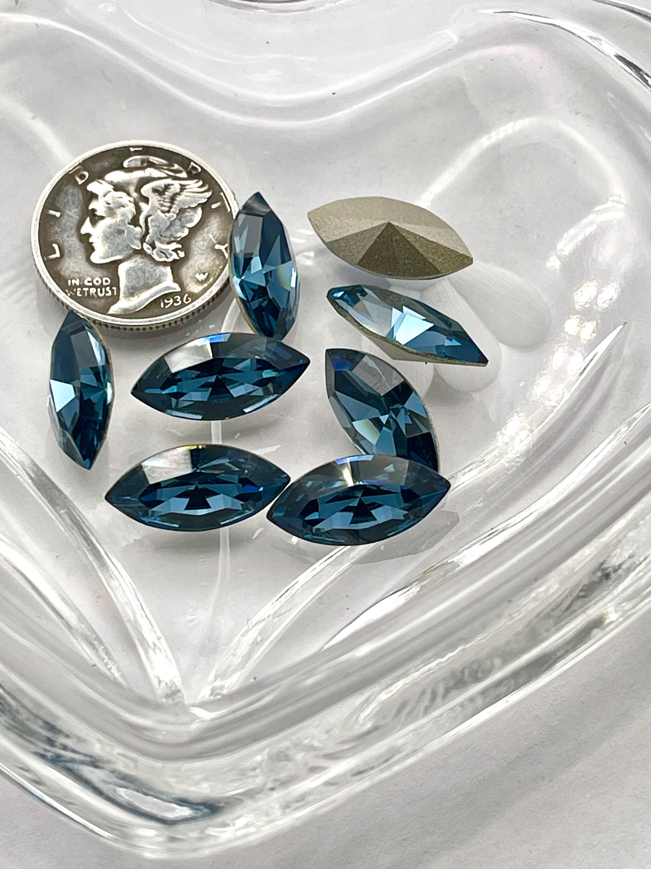 Montana F (15x7mm) Swarovski Art 4228 Crystal Navette Stones - Etsy