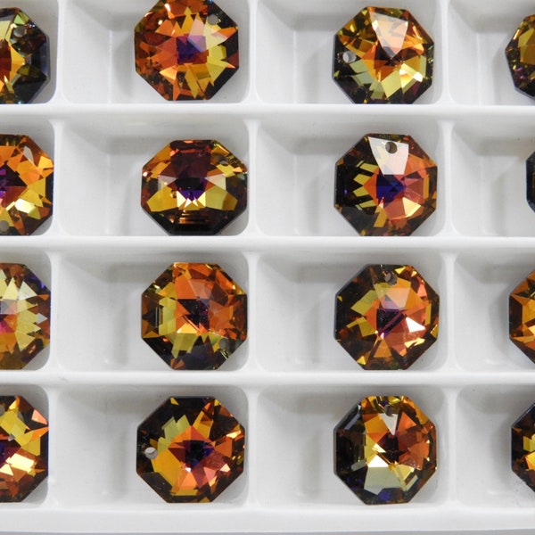 Fall Leaves (14mm) RARE Swarovski Art 8115 Prism Pendants