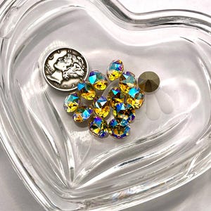 Light Topaz Shimmer F (39ss-8 mm) Swarovski 1088 XIRius Chaton Strasssteine