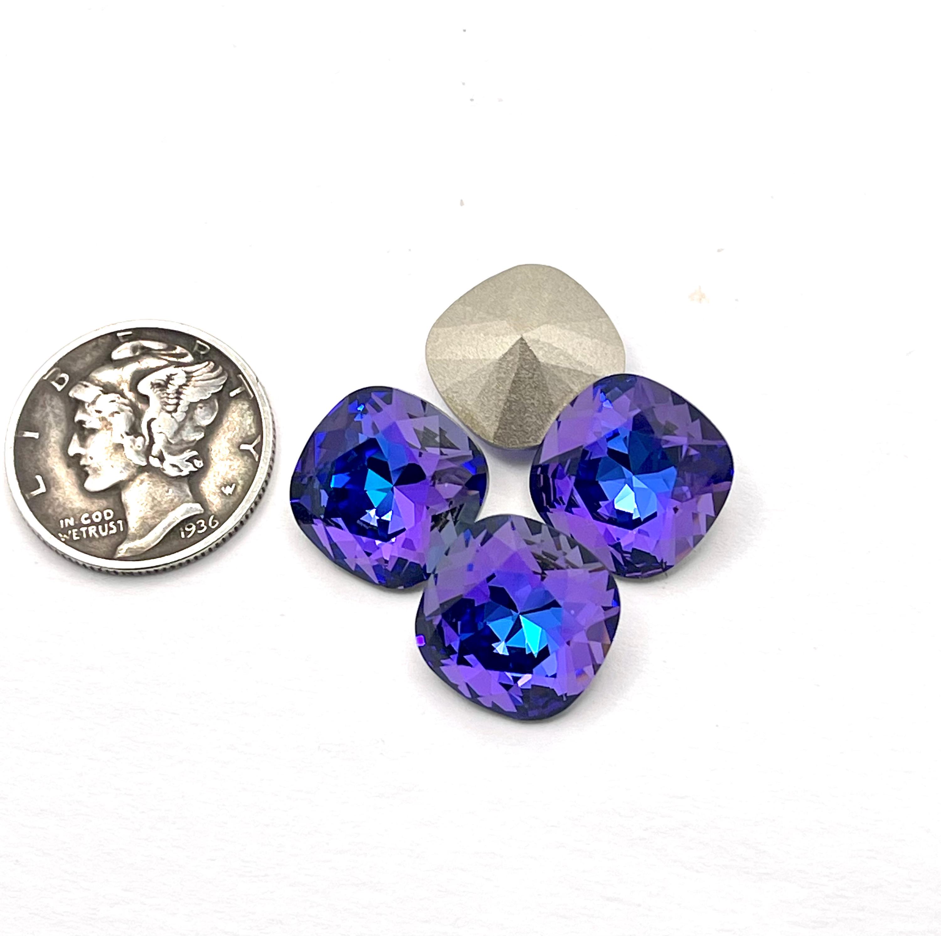 Heliotrope F (12mm) Swarovski 4470 Cushion Cut Stones - Etsy