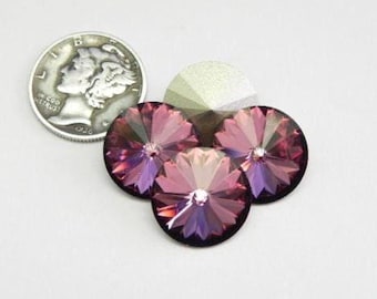 Antique Pink F (39ss, 47ss & 12mm) Swarovski 1122 Rivoli Stones