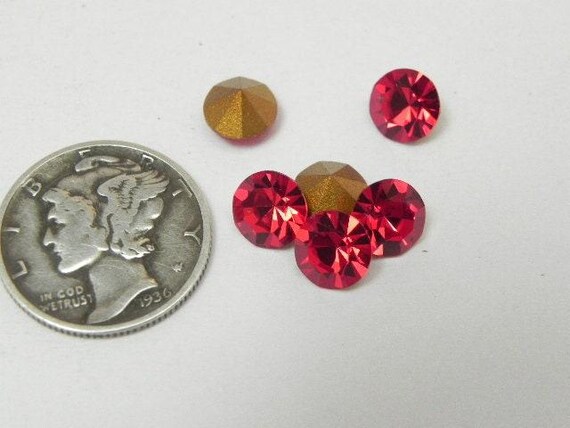 Light Siam GF (29ss - 6mm) Vintage Swarovski Art 1100 Chaton