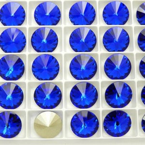 Majestic Blue F (39ss, 12mm, 14mm or 18mm) Swarovski 1122 Rivoli Stones