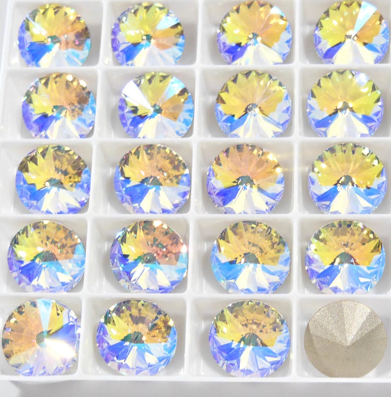 Glacier Blue F (12mm, 14mm or 18mm) Preciosa 1122 Rivoli Stones image 1