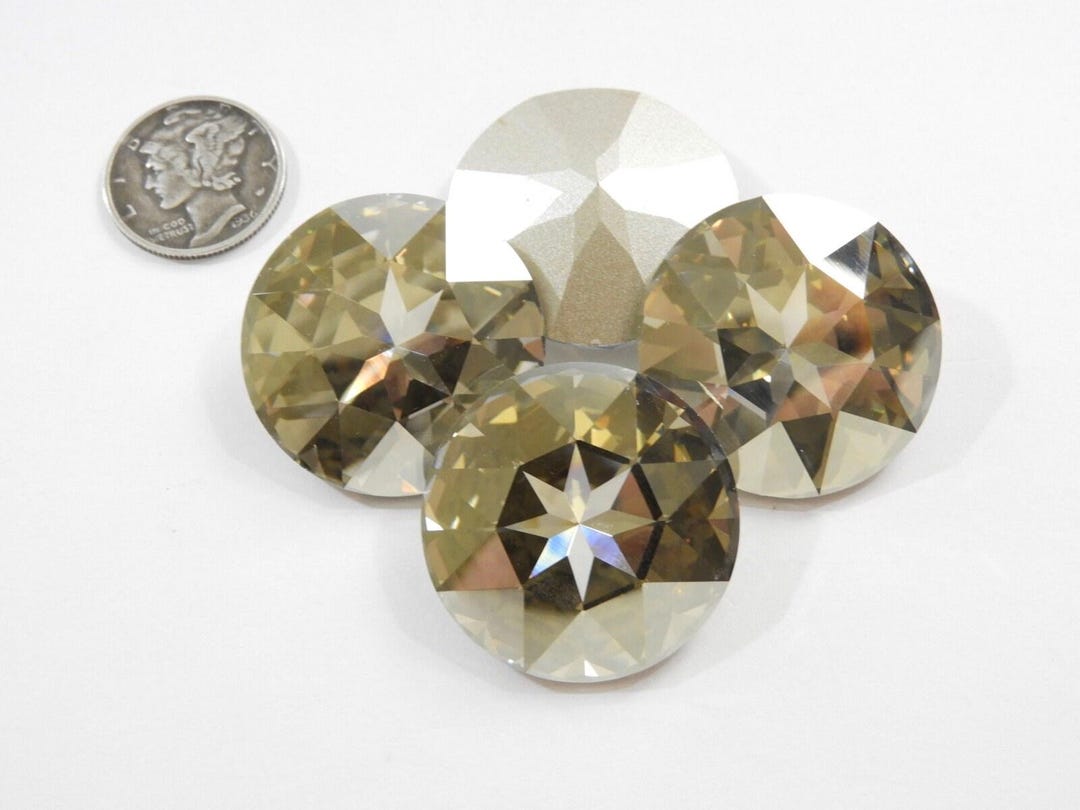 Silver Shade F (27mm) Swarovski 1201 Dentelle Rivoli Stones - Etsy