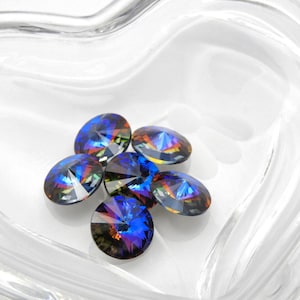 Meridian Blue F (39ss, 12mm or 14mm) Swarovski 1122 Rivoli Stones