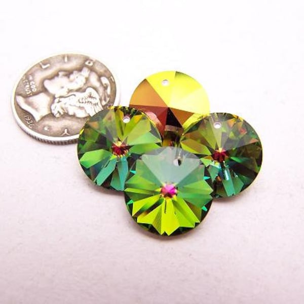 Vitrail Medium (10mm or 12mm) Vintage Swarovski 6200 Rivoli Pendants