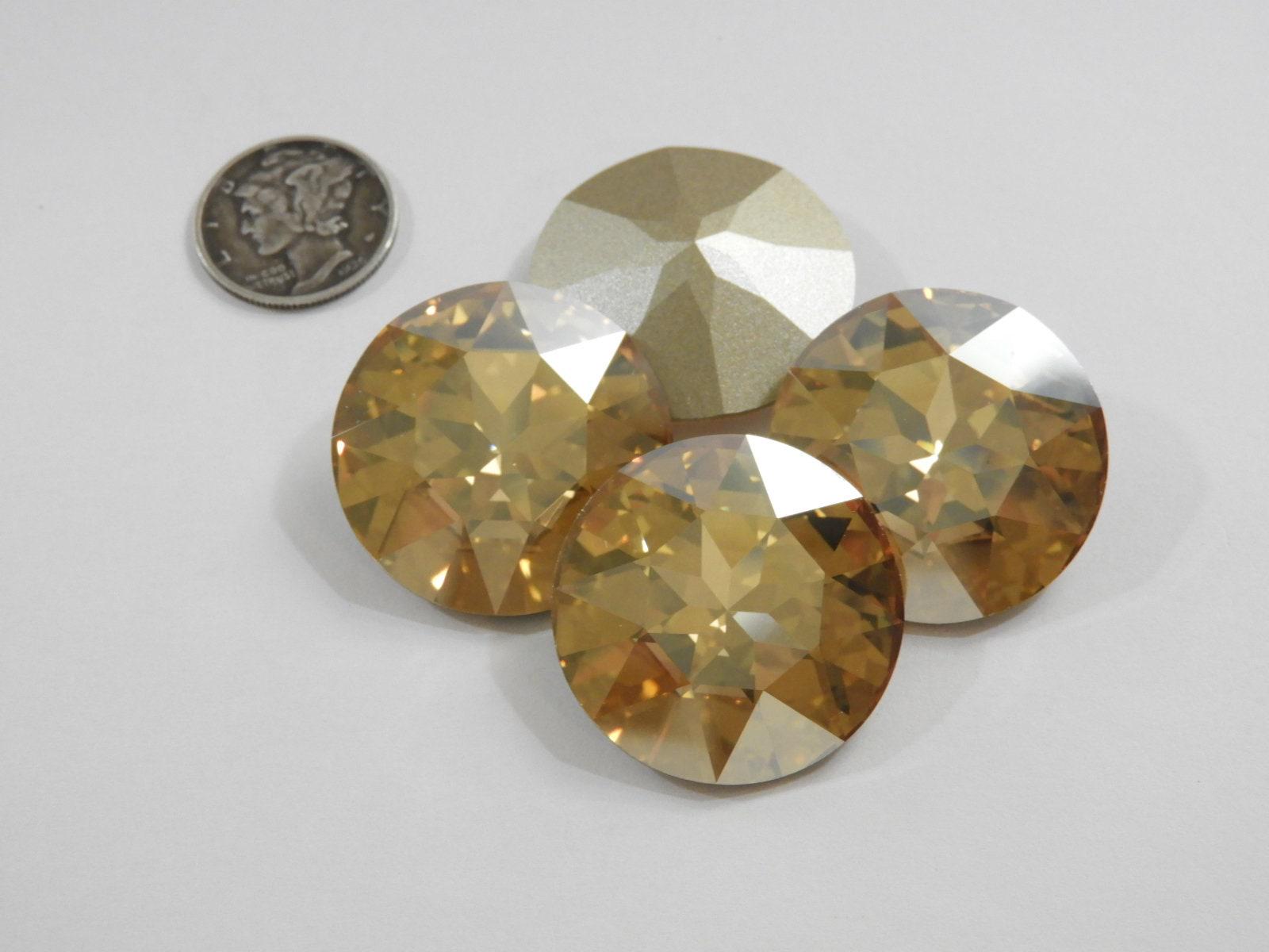 Crystal Golden Shadow F (27mm) Swarovski 1201 Dentelle Rivoli