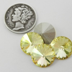 Lemon Mist F (12mm) Preciosa 1122 Rivoli Stone