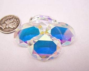 Cristal AB (vários tamanhos) Swarovski vintage 4120 oval pedras vintage