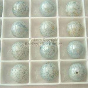 Mottled Robin Egg Blue (10mm) Rare Vintage Swarovski Art 5800 Pearls Beads