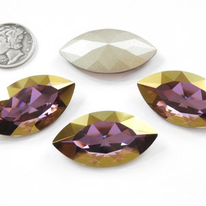 Sombra lila F (32x17 mm) Swarovski 4227 Marquise Navette Fancy Stone