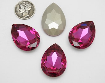 Fuksja F Swarovski Art 4327 (30 x 20 mm) Kamienie łezkowe
