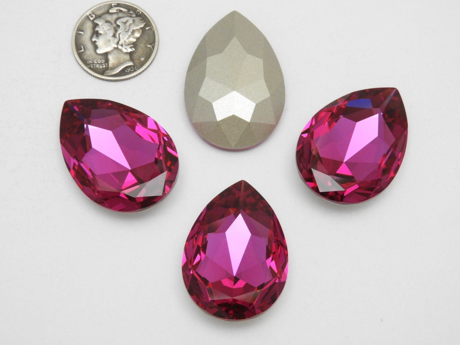 US Seller ; Fuchsia Rhinestones /Pink Stones/ Flat Back Rhinestones  /Crystal bulk/Glass Rhinestone/Best quality