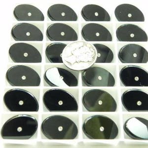 Jet con strass di cristallo (18x13mm) RARO Vintage Swarovski 2131 Pietra da incastonare o incollare