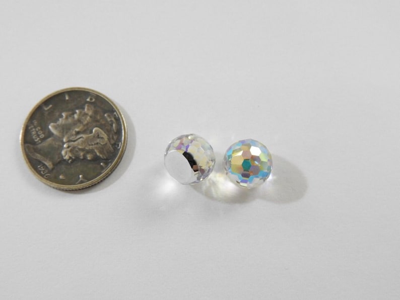 Cristal AB CAL VZ (8 mm) Swarovski 4861 Fireball Stones 8mm - 2 Pieces