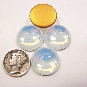 White Opal Gold Foiled (11mm, 13mm or 18mm) Vintage Swarovski Art 2090/4 Flatback Stones