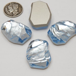 Aguamarina F (27x19 mm) Swarovski 4787 Divine Rock Fancy Flat Stones