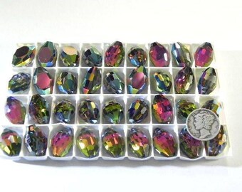 Vitrail Medium (18 x 12 mm) Vintage Swarovski 4871 Oval Feuerball Steine