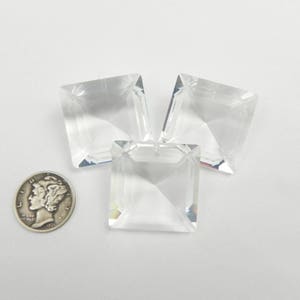 Crystal (25mm) RARE Vintage Swarovski 6414 Top Drill Vintage Pendant