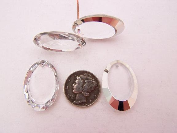 Pendentif En Cristal Comet Argenté 50x30 Mm - Fabriqué En France, Marque Preciosa