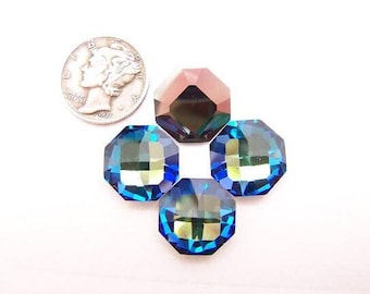 Bermuda Blue UNF (14 mm) Vintage Swarovski Art 4665 Octagon Stones