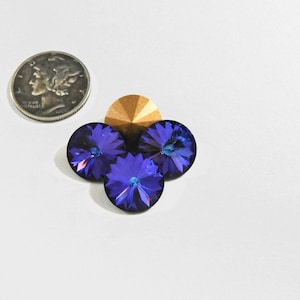 Heliotrope GF (12mm) Vintage Swarovski 1122 Rivoli Stones