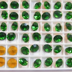 Pierres de strass vertes Turmaline GF (29ss - 6 mm) Preciosa Optima Chaton