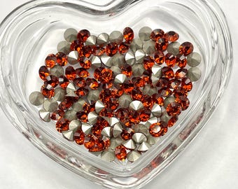 Indian Red F (29ss - 6mm) Swarovski Art 1028 Chaton Rhinestones