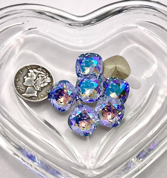 Provence Lavender Illumine F (12mm) Swarovski 4470 Cushion Cut
