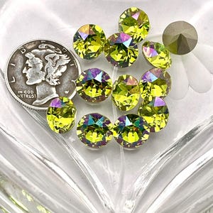 Citrus Green Glimmer F (39ss-8mm) Swarovski 1088 XIRIUS Chaton Rhinestones