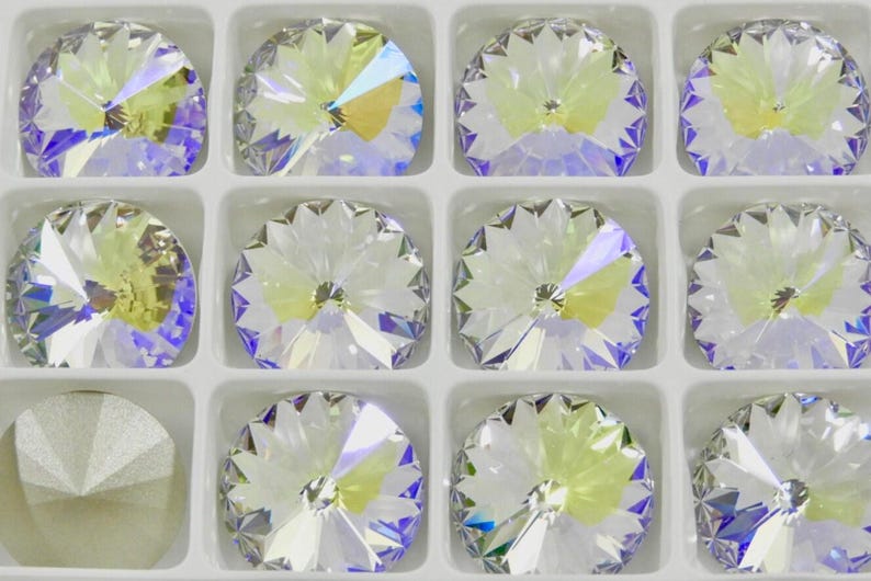 Glacier Blue F (12mm, 14mm or 18mm) Preciosa 1122 Rivoli Stones image 6