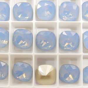 Air Blue Opal F (12mm) Swarovski 4470 Cushion Cut Stone
