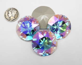 Aquamarine Transmission F (27mm) Swarovski 1201 Dentelle Rivoli Stones