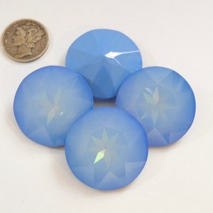 Opala azul birmanesa UNF (27 mm) Pedras Swarovski 1201 Dentelle Rivoli