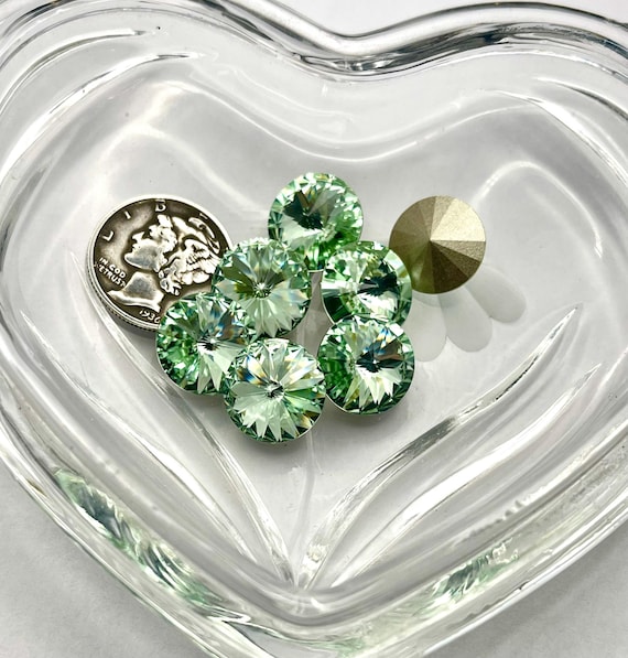 Chrysolite F (12mm) Swarovski Swarovski 1122 Rivoli Stones - Etsy