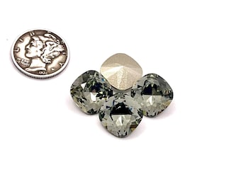 Pietre taglio cuscino Swarovski 4470 Black Diamond F (12 mm)