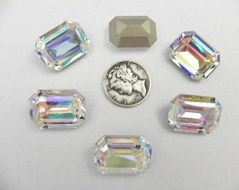 Cristal AB F (14 x 10 mm o 18 x 13 mm) Swarovski Art 4610 Piedras rectangulares