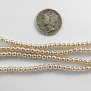 Light Coffee Glass Pearls 2mm, 3mm, 4mm or 6mm 1 Full Stand Czech Beads image 3