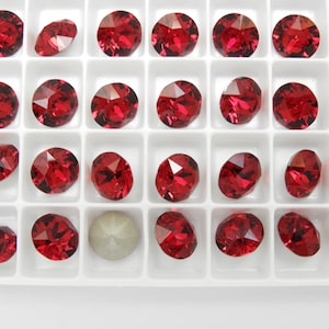 Siam F (8 mm - 39ss) Swarovski 1088 XIRIUS Chaton Strass