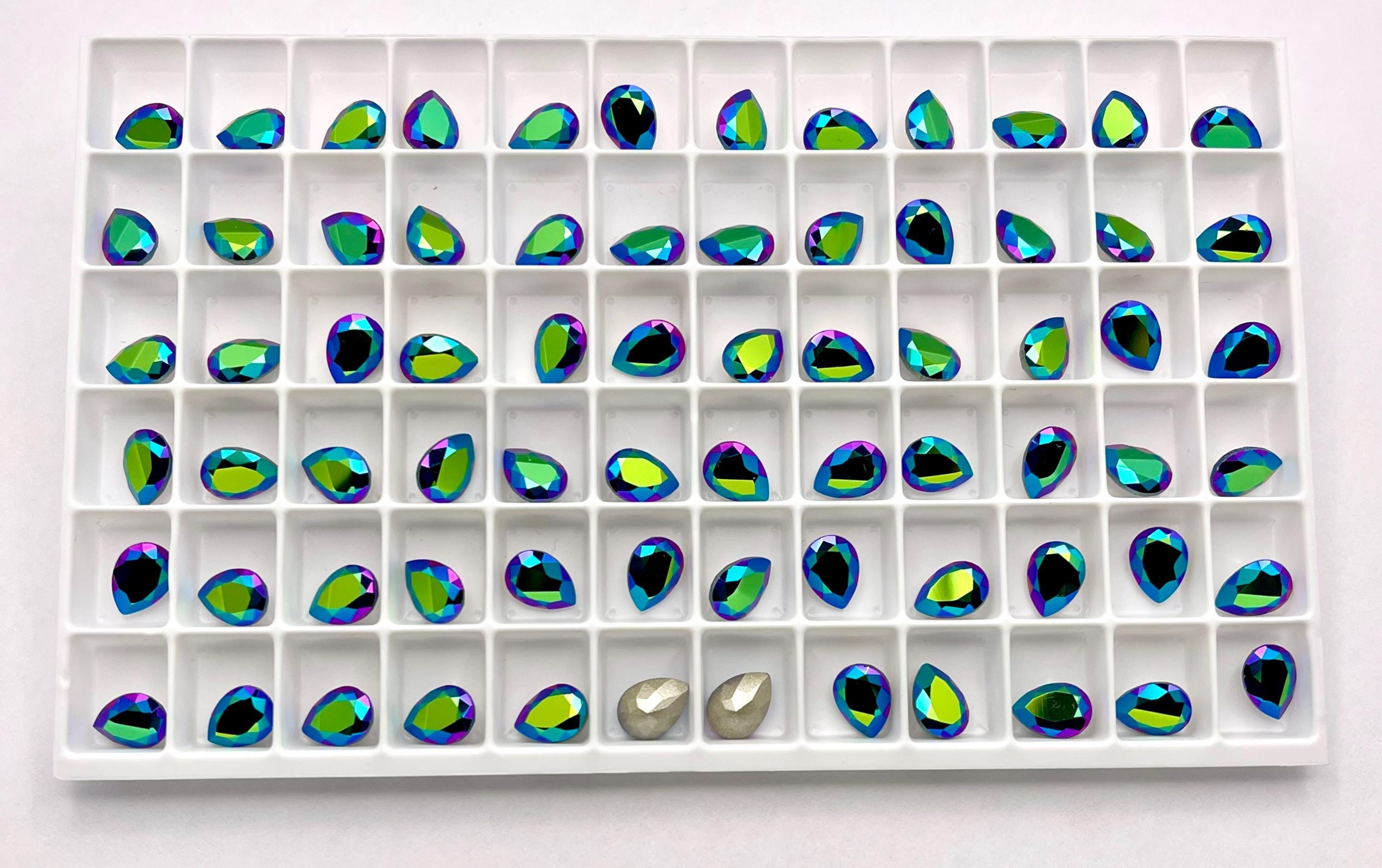 Scarabaeus Green F (8x6mm) Swarovski 4320 Pear Shape Fancy Stones