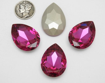 Piedras en forma de lágrima fucsia F Swarovski Art 4327 (30 x 20 mm)