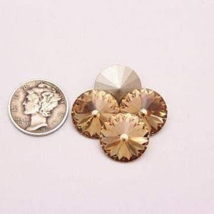 Light Colorado Topaz F (14mm) Swarovski 1122 Rivoli Stones